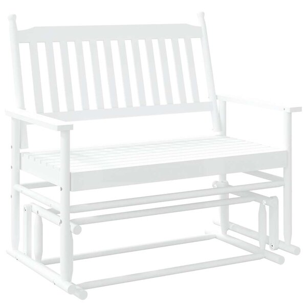 vidaXL Banc balancelle blanc 118x70x104 5 cm bois massif de peuplier