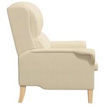 vidaXL fauteuil Crème 76 x 94 x 102 cm tissu