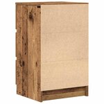vidaXL Tables de chevet avec 3 tiroirs 2 Pièces vieux bois 39x35x65 cm