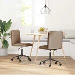 vidaXL Chaises à manger lot de 2 cappuccino similicuir