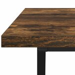 Table basse vidaXL en chêne fumé 100x50x40 cm en bois composite et métal