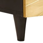 vidaXL Table basse Noir et or 100 x 54 x 40 cm bois de manguier massif