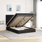 VidaXL Cadre de lit ottoman avec matelas noir 140x200 cm velours