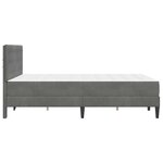 vidaXL Cadre de lit avec matelas Gris foncé 140 x 200 cm Velours
