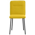 vidaXL Chaises à manger lot de 4 jaune velours