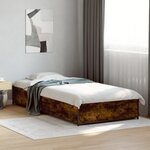 vidaXL Cadre de lit sans matelas chêne fumé 90x190 cm