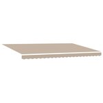 vidaXL Auvent Rétractable Beige 500 × 300 cm Tissu  Métal
