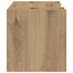 vidaXL Organisateur de bureau Chêne noir 44.5x24x25 cm Bois