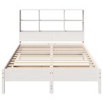 vidaXL Lit bibliothèque sans matelas blanc 120x200 cm bois pin massif