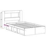vidaXL Cadre de lit avec rangement Bois ancien 120 x 190 cm