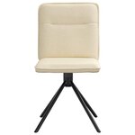vidaXL Chaises à manger lot de 4 crème tissu