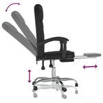vidaXL Fauteuil inclinable de bureau Noir Similicuir