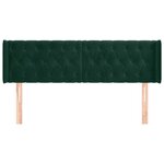 vidaXL Tête de lit avec oreilles Vert foncé 147x16x78/88 cm Velours