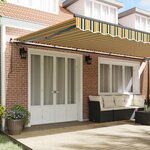 vidaXL Auvent Rétractable Vert et jaune 600 × 350 cm