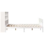 vidaXL Lit bibliothèque sans matelas blanc 160x200 cm bois pin massif