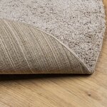 vidaXL Tapis shaggy PAMPLONA poils longs moderne beige Ø 80 cm