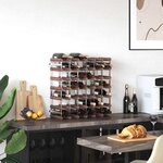 vidaXL Casier à bouteilles pour 42 bouteilles Marron Bois pin solide