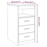 vidaXL Armoire à tiroirs vieux bois 40x50x76 cm bois d'ingénierie