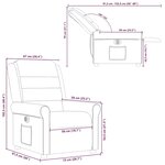 vidaXL Fauteuil inclinable électrique gris nuage tissu