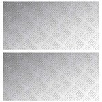 vidaXL Plaques à damier 2 Pièces Argent 80 x 40 cm Aluminium