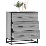 vidaXL Buffet sonoma gris 68x35x76 cm bois d'ingénierie et métal
