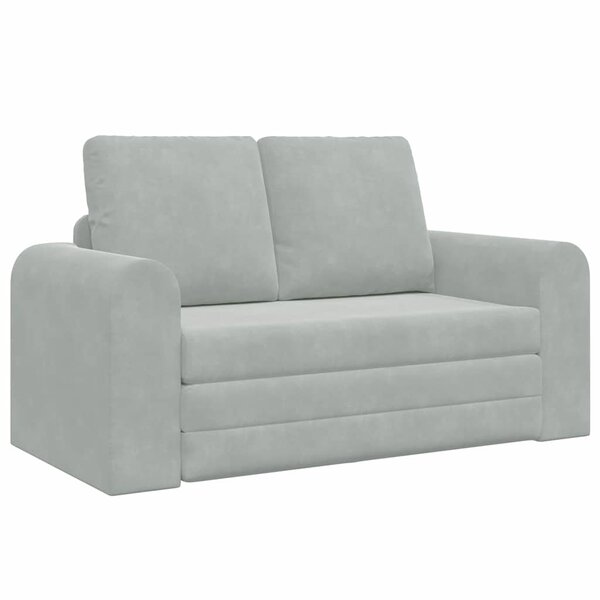 vidaXL Canapé-Lit 60cm Gris clair Velours