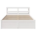 vidaXL Cadre de lit avec tête de lit blanc 150x200 cm bois pin massif