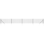 vidaXL Clôture en treillis métallique et ancrage anthracite 1 1x10 m