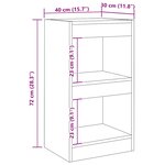 vidaXL Bibliothèque/Séparateur de pièce chêne artisanal 40x30x72 cm