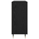 vidaXL Buffet Chêne noir 90 x 34 x 80 cm Bois d'ingénierie