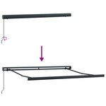 vidaXL Store Manuel Rétractable Noir 300x250 cm