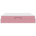 vidaXL Lit avec rangement et matelas Rose 160 x 200 cm Velours