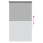 vidaXL Store enrouleur Protection UV Gris clair 100 x 140 cm Polyester