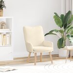 Fauteuil Relaxant Cream en Tissu Corde