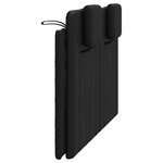 vidaXL Coussin de tête de lit noir 152 cm similicuir