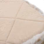 vidaXL Coussins de chaise lot de 2 Mélange de marron Mouton véritable