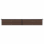 vidaXL Lit surélevé de jardin Acier galvanisé 320x40x45 cm Marron