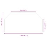 vidaXL Plaque en verre de cheminée Transparent 120 x 60 cm Verre