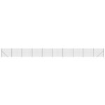 vidaXL Clôture en treillis métallique et ancrage anthracite 2 2x25 m