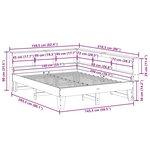 vidaXL Lit bibliothèque sans matelas blanc 140x200 cm bois pin massif