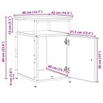 vidaXL Cabinet de chevet Chêne noir Bois d'ingénierie