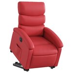 vidaXL Fauteuil inclinable électrique rouge similicuir