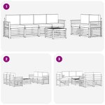 vidaXL Ensemble de canapés d'extérieur 7 pc