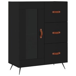 vidaXL Buffet noir 69 5x34x90 cm bois d'ingénierie