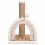 vidaXL Arbre à chat avec brosse de toilettage en arche et grattoir