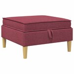 vidaXL Canapé modulaire avec rangement 4 Pièces Bordeaux Tissu
