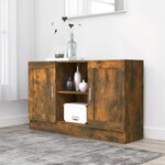 vidaXL Buffet Chêne fumé 120x30 5x70 cm Bois d'ingénierie