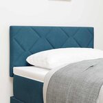 vidaXL Tête de Lit LED Geometric Manuel Bleu foncé 80 cm Velours