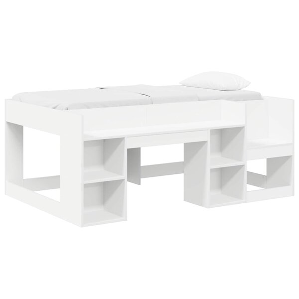 vidaXL Cadre de lit pour enfants avec rangement Blanc 80 x 160 cm