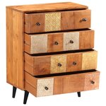 vidaXL Commode à tiroirs 60x30x75 cm Bois d'acacia massif
